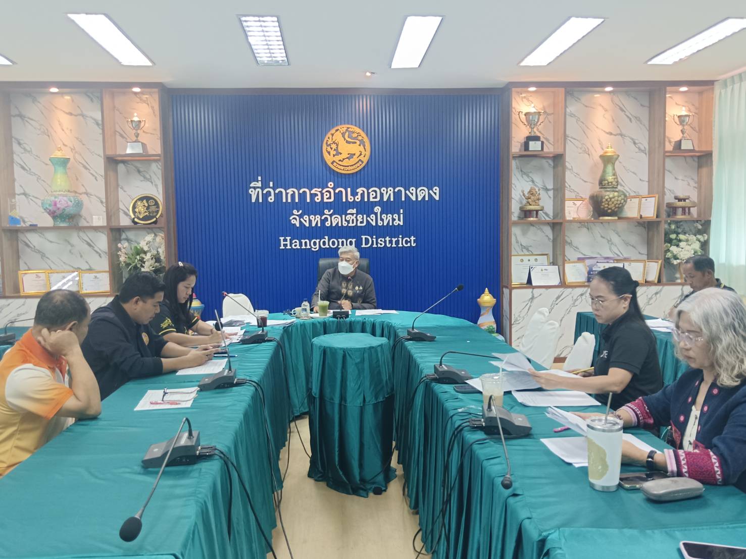 ดำเนินการร่วมการประชุมคณะกรรมการติดตามผลสำเร็จการปฏิบัติหน้าที่ของกำนัน ผู้ใหญ่บ้าน ฯลฯ ประจำปี พ.ศ. 2569